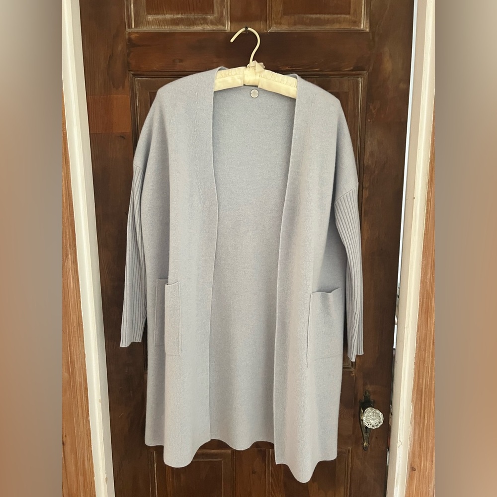 NWOT Light Blue Sweater Shawl Jacket